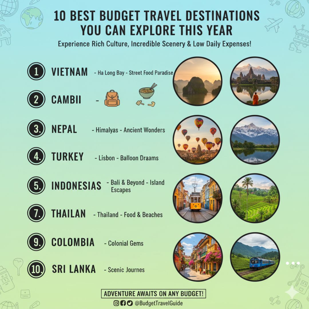 10 Best Budget Travel Destinations You Can Explore This Year