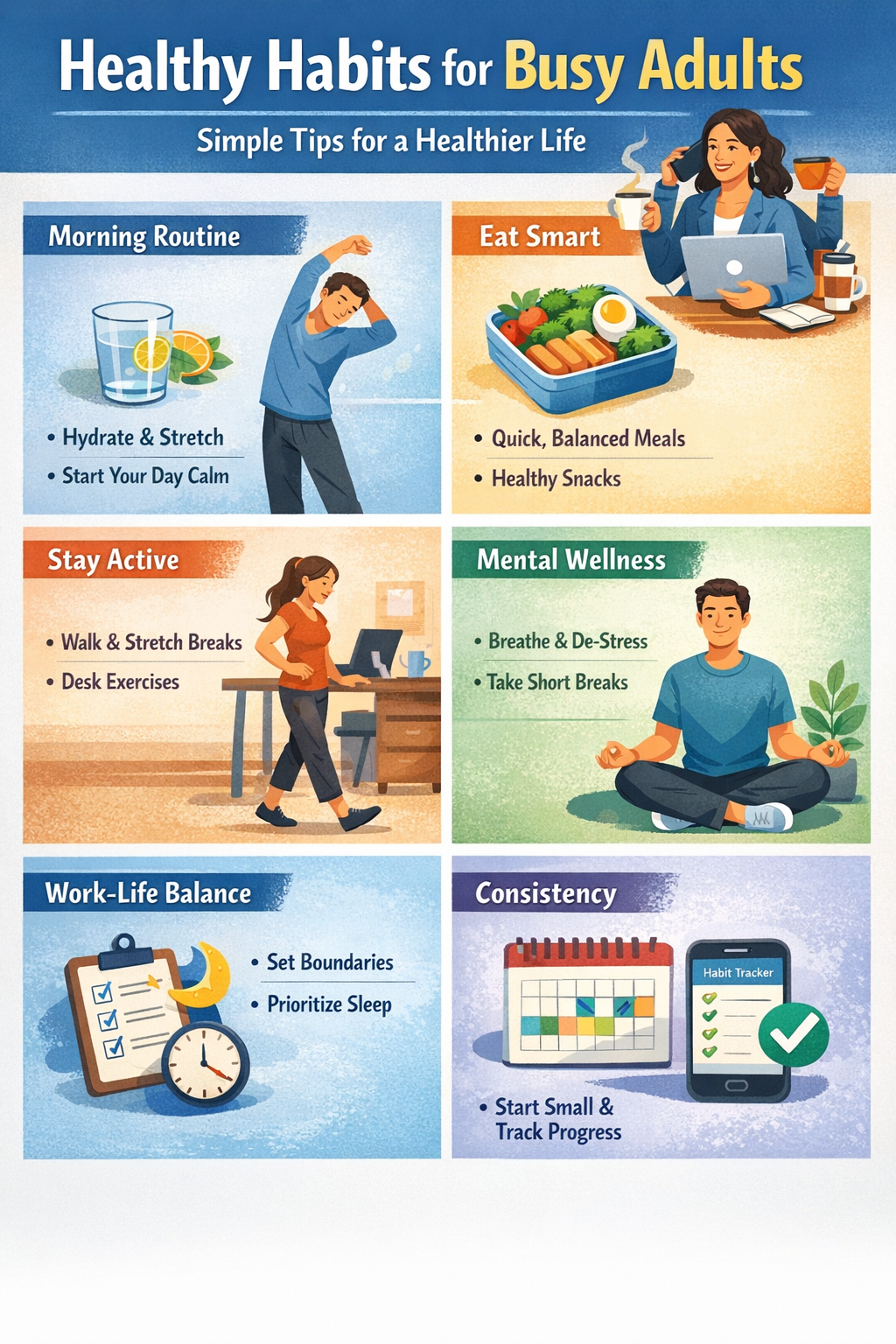 Healthy Habits for Busy Adults: Simple Daily Routines for a Healthier Life